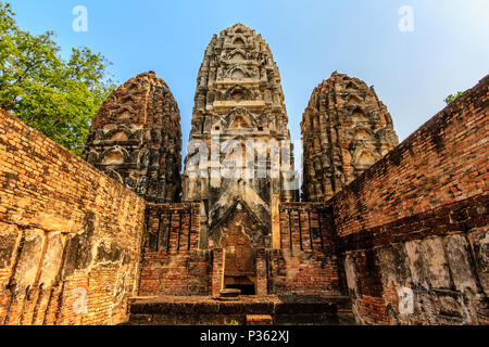 Wat Si Sawai, Parc historique de Sukhothai, Thaïlande Banque D'Images