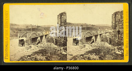 . Le pont à chaînes, près de Washington. Création : 188-. Date de publication : 1865. L'Illustre date : ca. 1863. Article publié le 8-11-2006 numérique ; mise à jour 12-6-2008. 61 Chain Bridge, près de Washington, par Brady &AMP ; Co. (Washington, D.C.) Banque D'Images