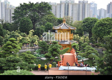 Nan Lian Garden à l'intérieur de Chi Lin nunnery buddhist temple in Diamond Hill, Hong Kong - Chine Banque D'Images