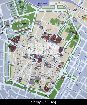 Carte du centre-ville de Modène, Italie Banque D'Images