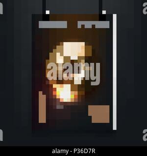 Illustration vectorielle Stock gabarits de protection avec anneau métallique. L'or. Des panneaux, des maquettes, immersive. L'art pour des bannières, flyers, affiches et posters. Hipster moderne et memphis les couleurs de fond. EPS 10 Illustration de Vecteur