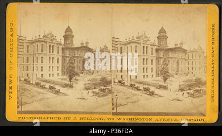 . Court House. Titre alternatif : Vues de Chicago. Avant et après l'incendie. Couverture : 1865 ?-1885 ?. Mentions légales Source : 1865 ?-1885 ?. Article 3-9-2006 numérique publié ; mise à jour 2-12-2009. 78 palais de justice, par J. Bullock Banque D'Images