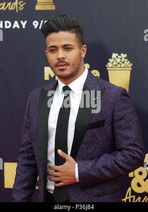 Christian Navarro assistant à la 2018 MTV Film et TV Awards tenue au Barker Hangar à Los Angeles, USA. ASSOCIATION DE PRESSE Photo. Photo date : Samedi 16 juin 2018. Crédit photo doit se lire : Francis Specker/PA Wire Banque D'Images