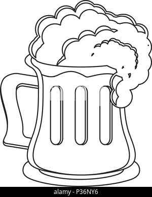 Irish beer mug sur fond blanc, vector illustration Illustration de Vecteur