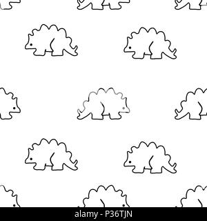 Modèle logique de stegosaurus. Vector illustration. Isolé sur un fond blanc. Illustration de Vecteur