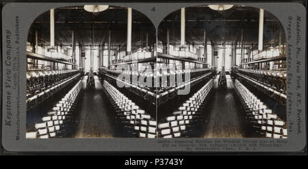 . Pour le bobinage machine doublement thread en autant de plis que désiré. L'industrie de la soie (soie), jets rembobinés South Manchester, Connecticut, U.S.A. Publié : c1914. Référence : c1914. Point numérique publié le 1-25-2006 ; mise à jour 2-11-2009. 87 pour le bobinage machine doublement thread en autant de plis que désiré. L'industrie de la soie (soie), jets rembobinés South Manchester, Conn., U.S.A, par Keystone View Company Banque D'Images