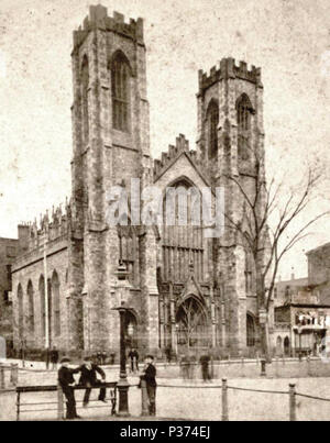 . Le Dr Hutton's Church, University Place. Entre 1858 et 1879 circa circa (selon Appleton's illustrated hand-book of American Travel] (1860), d'un 'Dr. Hutton' a dirigé une congrégation réformée néerlandaise sur "Washington Square". Cette église a été construite en 1837, par l'histoire de la ville de New York : son origine, se lever et progrès, Volume 3 (1896), et le Dr Manolus S. Hutton a pris sa retraite il c.1897, par un mystérieux "cambriolage" New York Times (20 août 1879).). Inconnu, rognée par au-delà de mon Ken (talk) 08:21, 18 novembre 2010 (UTC) 88 Dr Hutton's Church, University Place, à partir de Robert N. Dennis collection o Banque D'Images