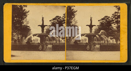 110 Fontaine dans Forsyth Park, Savannah, GA, par J. A. Palmer Banque D'Images