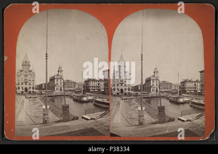 . Vue générale (Clinton Square), Syracuse, New York. Titre alternatif : Syracuse, N.Y. Publié : ca. 1875. Référence : [1868 ?-1905 ?]. Mentions légales Source : [1868 ?-1905 ?]. 10-24-2005 point numérique publié ; mis à jour le 2-11-2009. 119 Vue générale (Clinton Square), Syracuse, New York, à partir de Robert N. Dennis collection de vues stéréoscopiques Banque D'Images