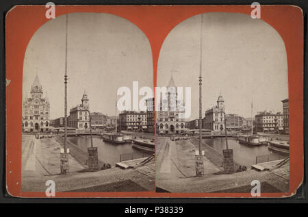 119 Vue générale (Clinton Square), Syracuse, New York, à partir de Robert N. Dennis collection de vues stéréoscopiques Banque D'Images