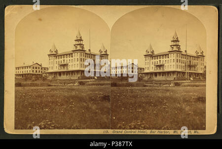 128 Grand Central Hotel, Bar Harbour, Mt. Désert, moi, par B. Bradley Banque D'Images