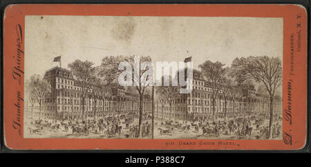 . Grand Union Hotel. Référence : [1863 ?-1875 ?]. Mentions légales Source : Cortland, New York : D. Barnum, [1863 ?-1875 ?]. Article publié le 12-1-2005 numérique ; mis à jour le 5-18-2009. 129 Grand Union Hotel, par Deloss Barnum Banque D'Images