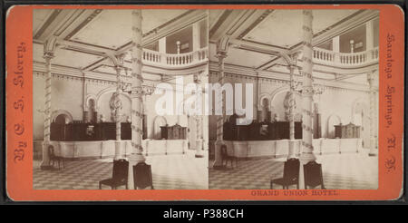 . Grand Union Hotel. Référence : [1870 ?-1880 ?]. Mentions légales Source : Albany et Saratoga Springs, N.Y. : McDonnald & Sterry, [1870 ?-1880 ?]. 10-24-2005 point numérique publié ; mis à jour le 2-11-2009. 129 Grand Union Hotel, par McDonnald &AMP ; Sterry Banque D'Images