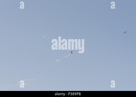 Israël, Tel Aviv - 19 Avril 2018 : Célébration du 70e jour de l'indépendance d'Israël - Yom Ha'atsmaout - airshow de de l'air israélienne Banque D'Images