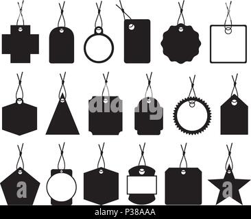 Ensemble d'étiquettes de prix différents isolated on white Illustration de Vecteur