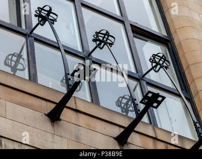 Glasgow School of Art building, aussi connu sous le nom de Mack, Bâtiment de la ferronnerie décorative montrant conçu par l'architecte Charles Rennie Mackintosh. Banque D'Images