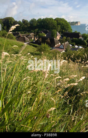 Vitt, Allemagne, les maisons dans le village de pêcheurs Vitt Banque D'Images