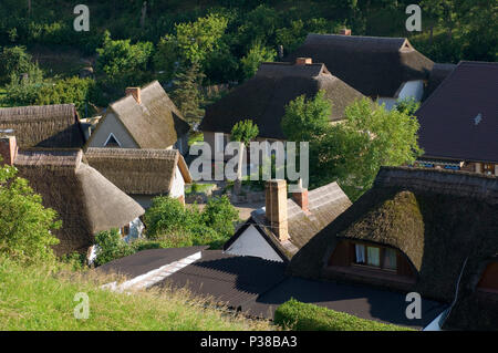 Vitt, Allemagne, les maisons dans le village de pêcheurs Vitt Banque D'Images