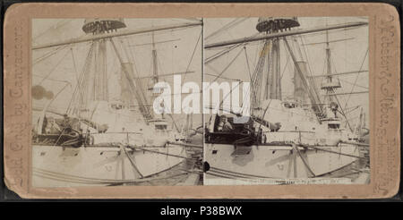 . Bateau "Canon", Boston Brooklyn Navy Yard. Couverture : 1862 ?-1890 ?. Mentions légales Source : 1862 ?-1890 ?. Article publié le 4-12-2006 numérique ; mis à jour le 2-22-2010. Bateau ou yacht "canon 135, Boston" Brooklyn Navy Yard, à partir de Robert N. Dennis collection de vues stéréoscopiques 2 Banque D'Images