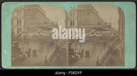 . Fulton St. Bridge. Création : 1860-1925. Couverture : 1860-1925. Point numérique publié le 8-31-2005 ; mise à jour 2-11-2009. 116 Fulton St. Bridge, à partir de Robert N. Dennis collection de vues stéréoscopiques Banque D'Images