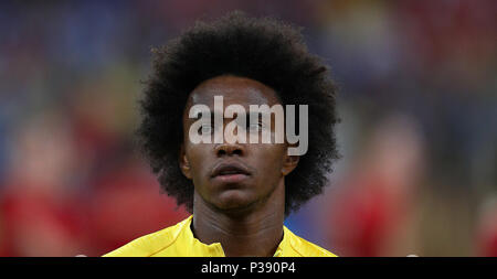 Rostov, Russie. 17 Juin, 2018. Le BRÉSIL CONTRE LA SUISSE - Willian do Brasil pendant le match entre le Brésil et la Suisse valable pour la Coupe du Monde 2018 tenue à l'Aréna de Rostov Rostov-sur-Don, en Russie. (Photo : Rodolfo Buhrer/La/Fotoarena Imagem) Crédit : Foto Arena LTDA/Alamy Live News Banque D'Images