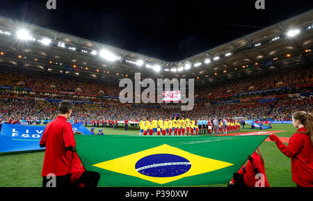 Rostov, Russie. 17 Juin, 2018. Le BRÉSIL CONTRE LA SUISSE - L'équipe du Brésil pendant le match entre le Brésil et la Suisse valable pour la Coupe du Monde 2018 tenue à l'Aréna de Rostov Rostov-sur-Don, en Russie. (Photo : Rodolfo Buhrer/La/Fotoarena Imagem) Crédit : Foto Arena LTDA/Alamy Live News Banque D'Images