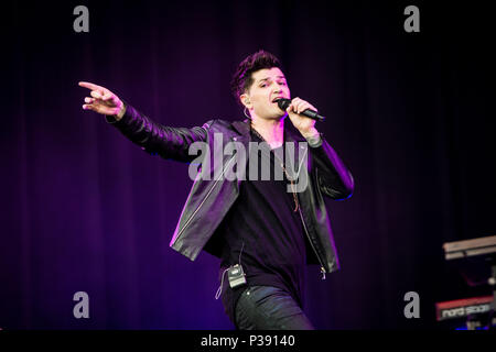 Landgraaf, Pays-Bas 16 juin 2018 Le Script en concert au Festival Pinkpop 2018 © Roberto Finizio/ Alamy Live News Banque D'Images