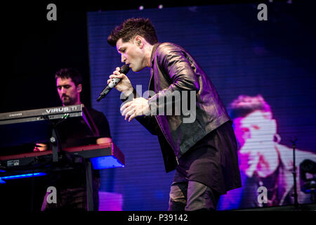 Landgraaf, Pays-Bas 16 juin 2018 Le Script en concert au Festival Pinkpop 2018 © Roberto Finizio/ Alamy Live News Banque D'Images