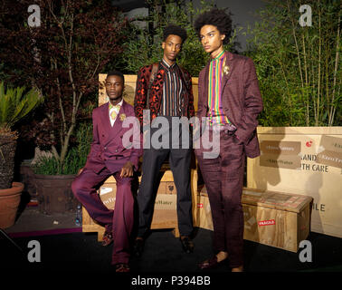 Milan, Italie. 17 Juin, 2018. Créations de modèles présents lors de Milan Etro Men's Fashion Week Spring/Summer 2019 à Milan, Italie, le 17 juin 2018. Credit : Wang Jian/Xinhua/Alamy Live News Banque D'Images