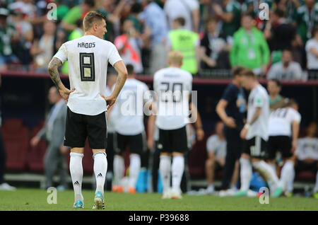 Moscou, Russie. 17 Jun, 2018. L'Allemagne à la fin de la décevoir la Coupe du Monde de la Fifa, Russie 2018, Groupe F, match de football entre l'Allemagne v MEXIQUE en stade Luzhniki de Moscou. Crédit : marco iacobucci/Alamy Live News Banque D'Images