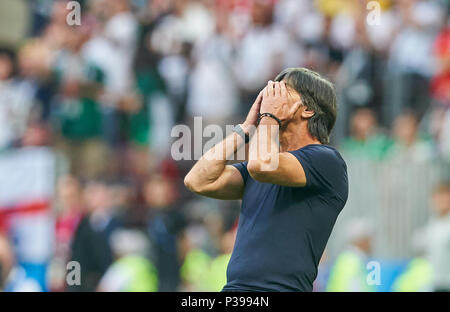 Moscou, Russie. 17 Jun, 2018. Allemagne - Mexique, Soccer, Moscou, le 17 juin 2018, la DFB headcoach Joachim Loew, Jogi LÖW, ALLEMAGNE - MEXIQUE 0-1 COUPE DU MONDE DE LA FIFA 2018 en Russie, le groupe F, la saison 2018/2019, 17 juin 2018 L u z h n i k i Stadium de Moscou, Russie. © Peter Schatz / Alamy Live News Banque D'Images