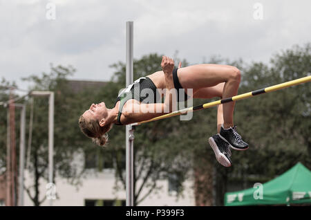 Ratingen, Allemagne. 16 Juin, 2018. Carolin SCHAEFER (Schafer) (GER/LG action Eintracht Francfort), saut en hauteur. L'athlétisme Stadtwerke Düsseldorf tout autour de réunion, à partir de la 16.06. -17.06.2018 à Ratingen, Allemagne. Utilisation dans le monde entier | Credit : dpa/Alamy Live News Banque D'Images