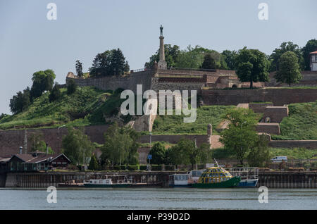 Belgrade, Serbie - 30 Avril 2018 : la forteresse de Kalemegdan, Stambol Monument porte à l 'Victor'. Banque D'Images