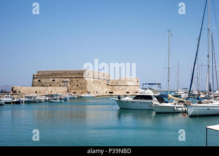 Héraklion, Crète - 13 mai 2018 : La forteresse d'Héraklion qui est aussi connu sous le nom de "Castello a Mare' a été construit par la République de Venise au xvie siècle Banque D'Images