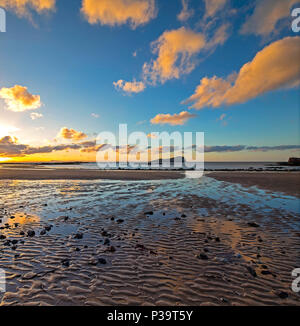 Coucher du soleil à North Berwick, East Lothian, Ecosse, Royaume-Uni Banque D'Images