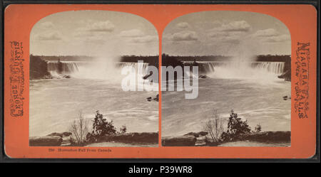 143 Horseshoe Fall à partir du Canada, par Curtis, George E., d. 1910 2 Banque D'Images