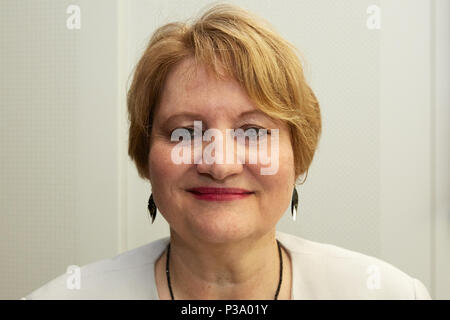 Berlin, Allemagne, Christa Stolle, directeur général de Terre des Femmes Banque D'Images
