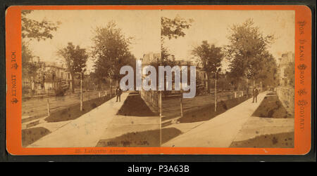 . Lafayette Avenue, Detroit, Michigan. Création : ca. 1880. Article publié le 4-8-2005 numérique ; mis à jour le 2-12-2009. 164 Lafayette Avenue, Detroit, Michigan, à partir de Robert N. Dennis collection de vues stéréoscopiques Banque D'Images