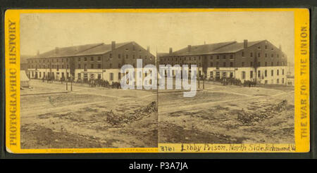 . Libby Prison, côté nord, Richmond, Virginie TITRE ALTERNATIF : la guerre de l'Union européenne, de l'histoire photographique . Couverture : 1861-1865. Article publié le 8-11-2006 numérique ; mis à jour le 6-25-2010. 168 Libby Prison, côté nord, Richmond, VA, par Gardner, Alexander, 1821-1882 2 Banque D'Images
