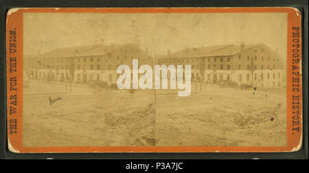 . Libby Prison, côté nord, Richmond, Virginie TITRE ALTERNATIF : la guerre de l'Union européenne, de l'histoire photographique. Couverture : 1861-1865. Article publié le 8-11-2006 numérique ; mis à jour le 6-25-2010. 168 Libby Prison, côté nord, Richmond, VA, par Gardner, Alexander, 1821-1882 Banque D'Images