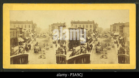 . Instantenious view, North Clark Street. Titre alternatif : Vues de Chicago. Couverture : 1865 ?-1915 ?. Mentions légales Source : 1865 ?-1915 ?. Point numérique publié le 6-15-2005 ; mise à jour 2-12-2009. Instantenious 154 view, North Clark Street, par cratère, I. (Isaac) Banque D'Images