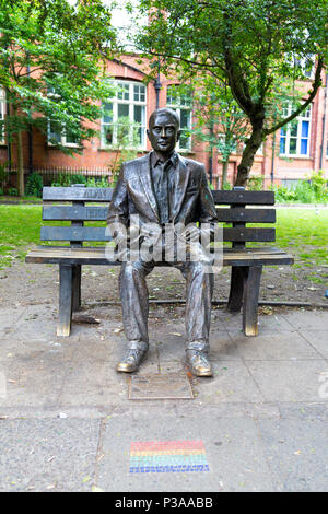 Alan Turing à Sackville Memorial Park à Manchester, UK Banque D'Images