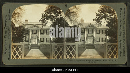 173 accueil de Longfellow, Cambridge, Mass., Etats-Unis, par Keystone View Company 3 Banque D'Images