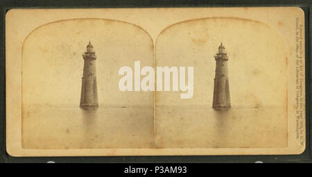 . Minot's Ledge Phare. Couverture : 1859 ?-1885 ?. Mentions légales Source : 1859 ?-1885 ?. Point numérique publié le 6-30-2005 ; mise à jour 2-12-2009. 192 Minot's Ledge Phare, par G. W. Tirrell 3 Banque D'Images