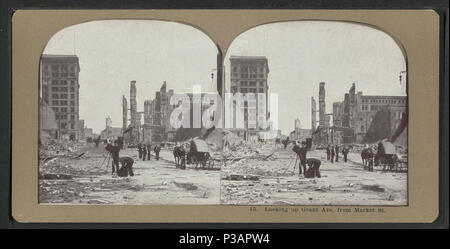 175 jusqu'à la délivrance de l'avenue Market St, à partir de Robert N. Dennis collection de vues stéréoscopiques Banque D'Images