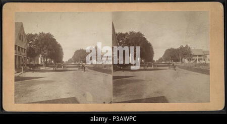 . La rue principale : Derby Center no 42. Création : ca. 1885. Couverture : ca. 1865-ca. 1880. Mentions légales Source : 1870 ?-1890 ?. Point numérique publié le 1-25-2006 ; mise à jour 2-11-2009. 181, rue Main - Centre de Derby no 42, à partir de Robert N. Dennis collection de vues stéréoscopiques Banque D'Images