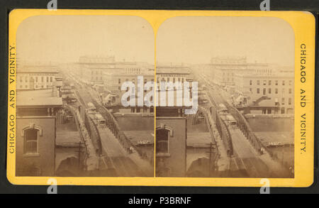 . North Clark Street. Titre alternatif : Chicago et environs. Couverture : 1865 ?-1915 ?. Mentions légales Source : 1865 ?-1915 ?. Point numérique publié le 6-15-2005 ; mise à jour 2-12-2009. 215 North Clark Street, à partir de Robert N. Dennis collection de vues stéréoscopiques Banque D'Images