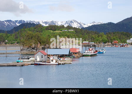 Halibut Cove, près de Homer, Alaska, USA Banque D'Images