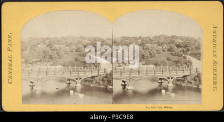 . Pont de chêne. Titre alternatif : American scenery, Central Park. Référence : [1860 ?-1900 ?]. Article publié le 4-12-2006 numérique ; mis à jour le 6-25-2010. 217 Oak Bridge, par Chase, W. M. (1881-1944), ca. 1818-1901 Banque D'Images