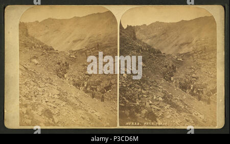 . Pack train. Titre alternatif : Rocky Mountain des vues stéréoscopiques. À partir de la Black Hawk à Central. Couverture : 1865 ?-1905 ?. Mentions légales Source : 1865 ?-1905 ?. Article publié le 12-1-2005 numérique ; mis à jour le 2-13-2009. Pack 227 train, par Nast &AMP ; Martin Banque D'Images